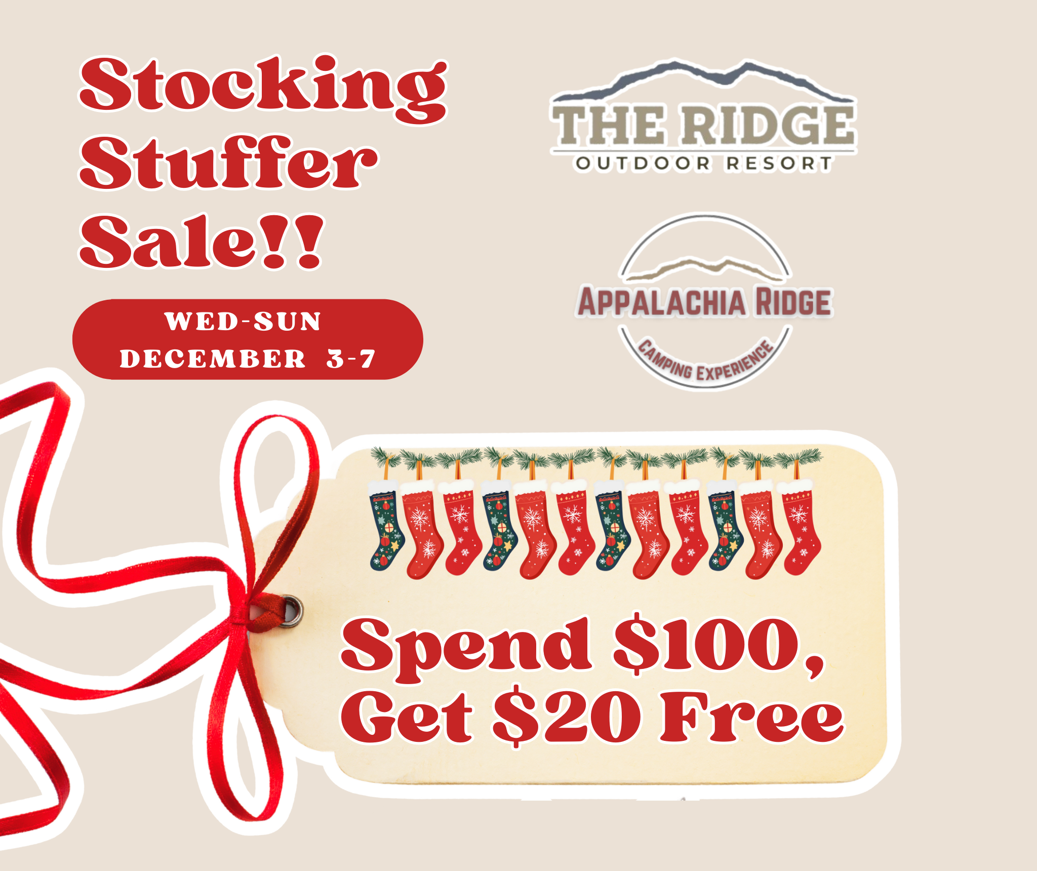 Gift Certificate Sale at The Ridge Outdoor Resort