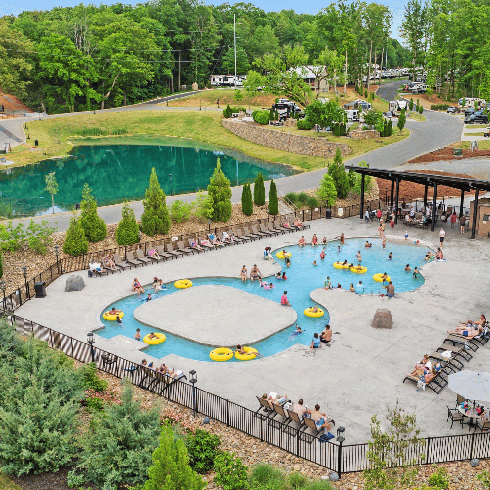 Top Campground with best Amenities near Dollywood Pigeon Forge Sevierville at The Ridge Outdoor Resort Best Lazy River